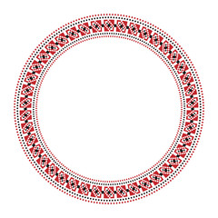 Wall Mural - Traditional Slavic round embroidery