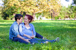 © taramara78 - Pregnant couple relaxing in autumn park