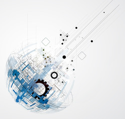 Poster - abstract technology background Business & development direction