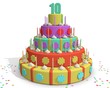Tien jaar - feest met taart