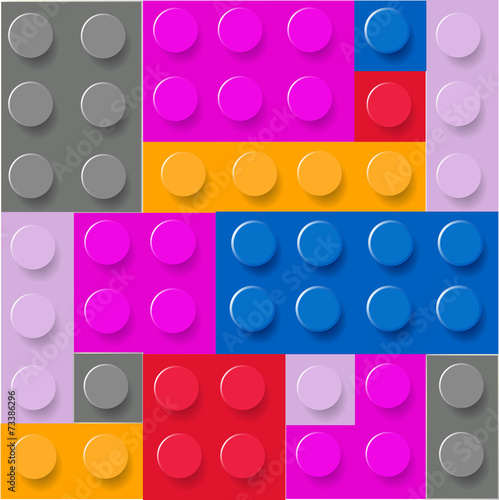 Lego blocks pattern vector © Wiktoria Matynia