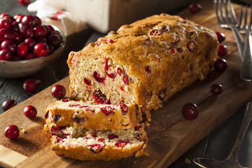 Canvas Print - Homemade Festive Cranberry Bread