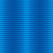 Vertical Halftone Of Blue Oval Dots On A Blue Background