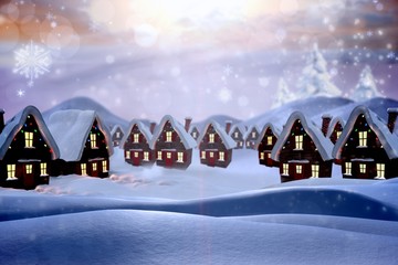 Poster - Composite image of cute christmas village