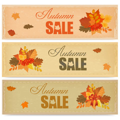 autumn sale banners