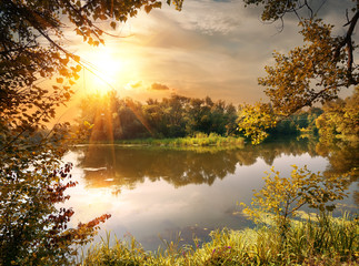 Wall Mural - River in october