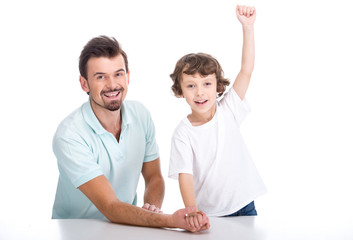 Wall Mural - Father and son