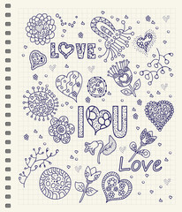 Canvas Print - Love lettering