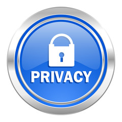Aufkleber - privacy icon, blue button