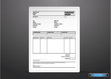 Purchase Order Template Vector