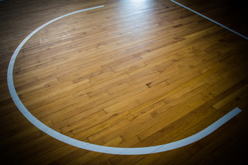 Poster - wooden floor basketball court