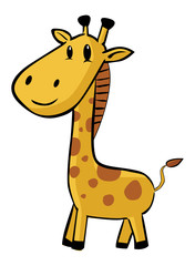 Canvas Print - Giraffe Cartoon