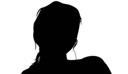 Canvas Print - Vector silhouette of a woman.