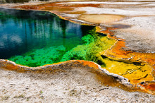Emerald Geothermal Spring In Yellowstone