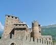 The medieval castle of Fenis in Italy