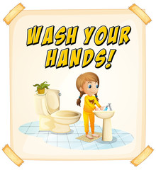 Poster - Wash hands