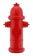 Red Hydrant Isolated On White Background