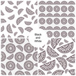 Seamless patterns black and white