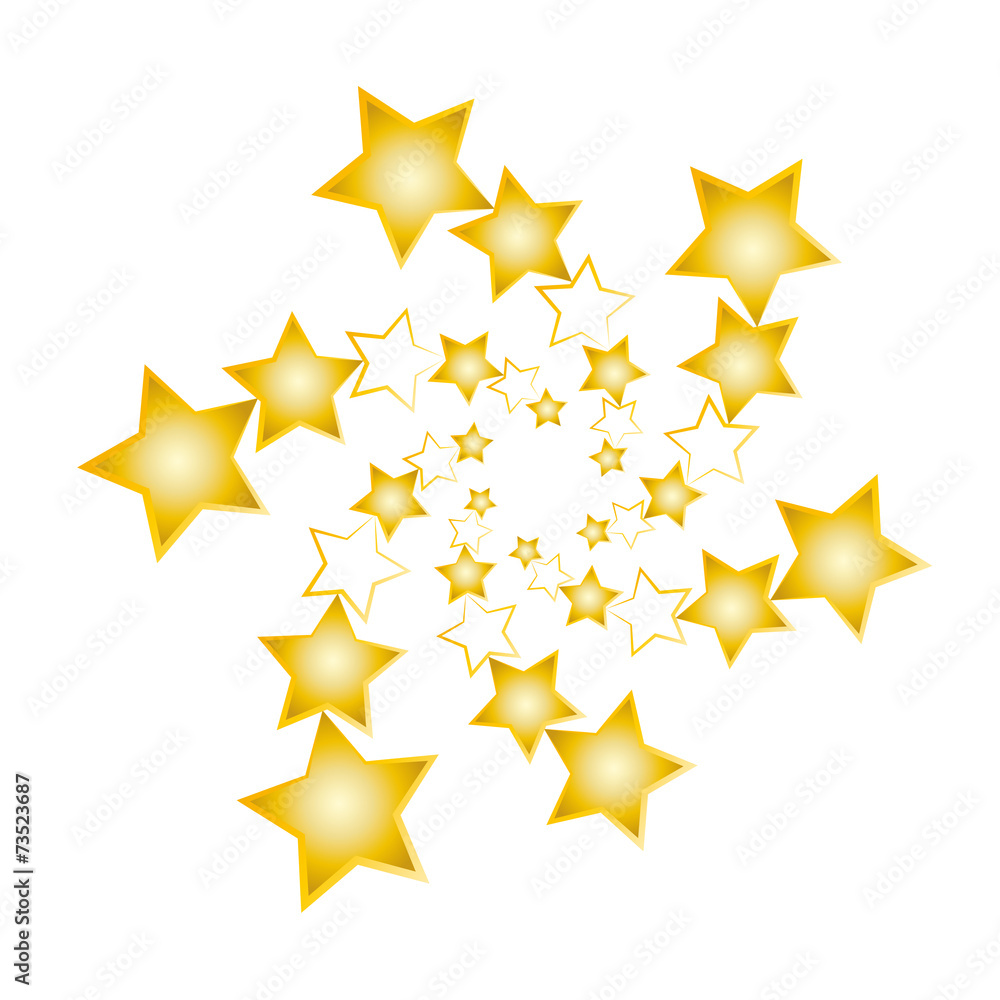 Sternschnuppe - Goldene Sterne - Weihnachten Stock Vector
