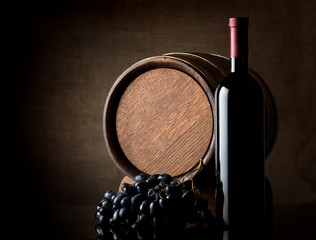 Wall Mural - Wine on dark background