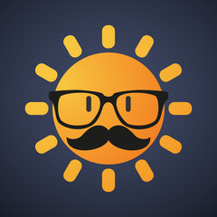 Wall Mural - Hipster sun