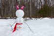 Leinwandbild Motiv Upside down snowman