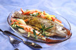 Trout baked with tarragon