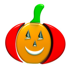 Wall Mural - Pumpkin halloween symbol 3D image