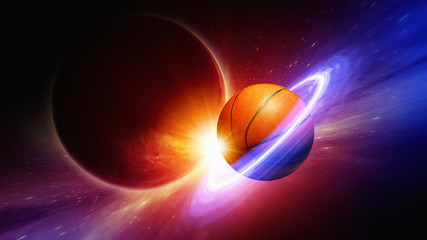 Wall Mural - Planet basketball