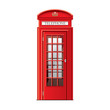 London phone booth isolated on white vector