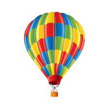 Colored Balloon Isolated On White Vector