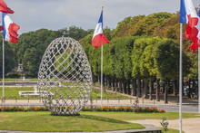 Contemporary Wire Frame Installation On A Roundabout In Reims