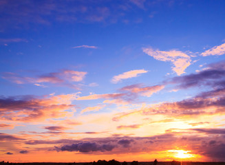 Wall Mural - Sunset Paradise Burning Skies