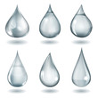 Opaque gray drops