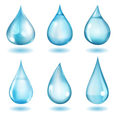 Poster - opaque blue drops