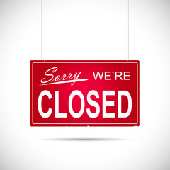 Closed Sign Illustration