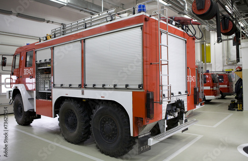 Nowoczesny obraz na płótnie Modern fire station in Poznan.