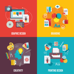 graphic design icons flat