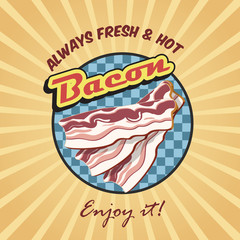 Sticker - Bacon retro poster