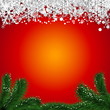 © Matej Kotula - Red Winter abstract background with spruce twigs. Christmas vect
