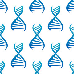 Wall Mural - Blue DNA seamless pattern