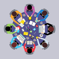 Poster - Teamwork people top view