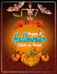 Poster - Halloween colored background