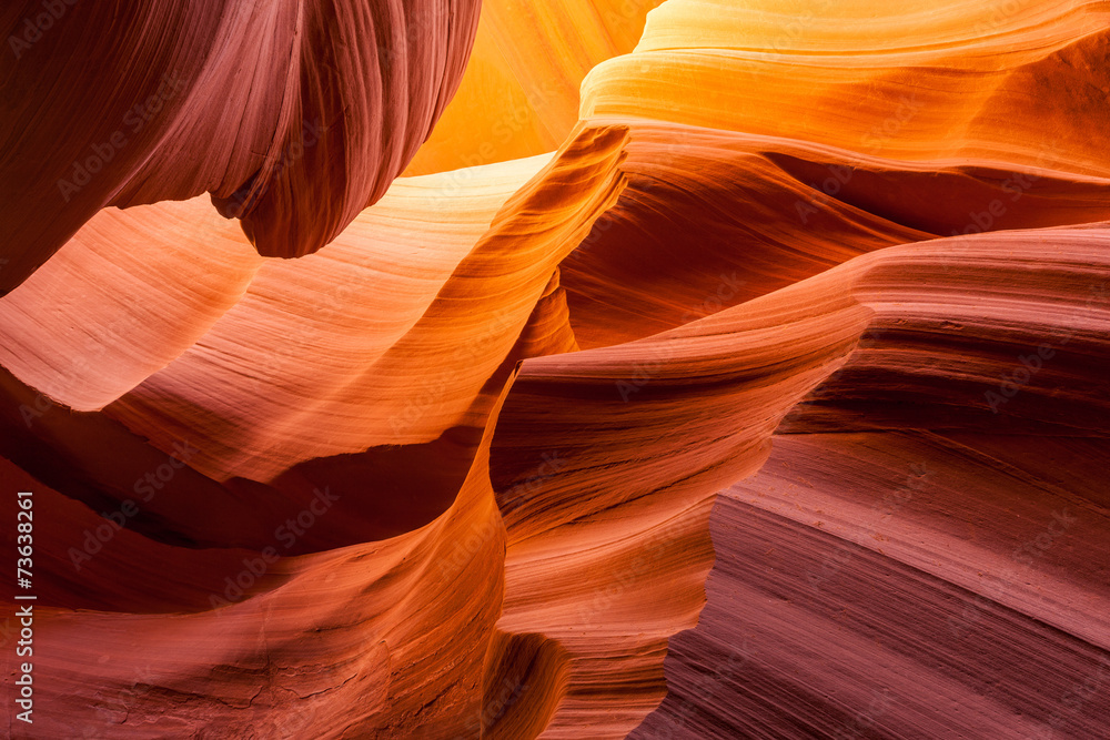 Sandstone texture in Antelope canyon, Page, Arizona - obrazy, fototapety, plakaty 