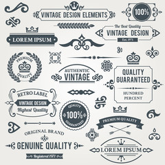 Sticker - Vintage design elements