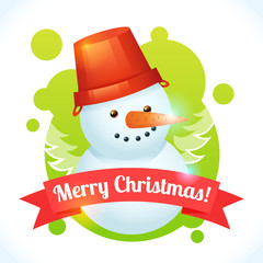 Poster - Christmas snowman card