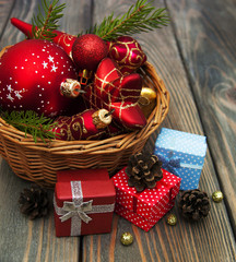 Sticker - Christmas Decoration in basket