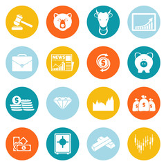 Sticker - Finance exchange round icons