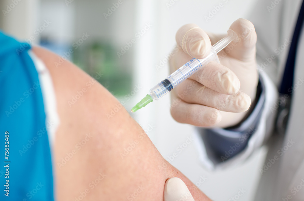 Making Random Injection Doctor making an injection Stock Photo | Adobe Stock