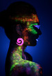 © chettythomas - Sensual woman in fluorescent paint makeup
